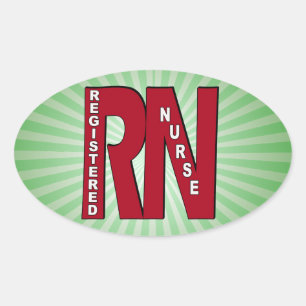 RN BIG RED OVAL STICKER