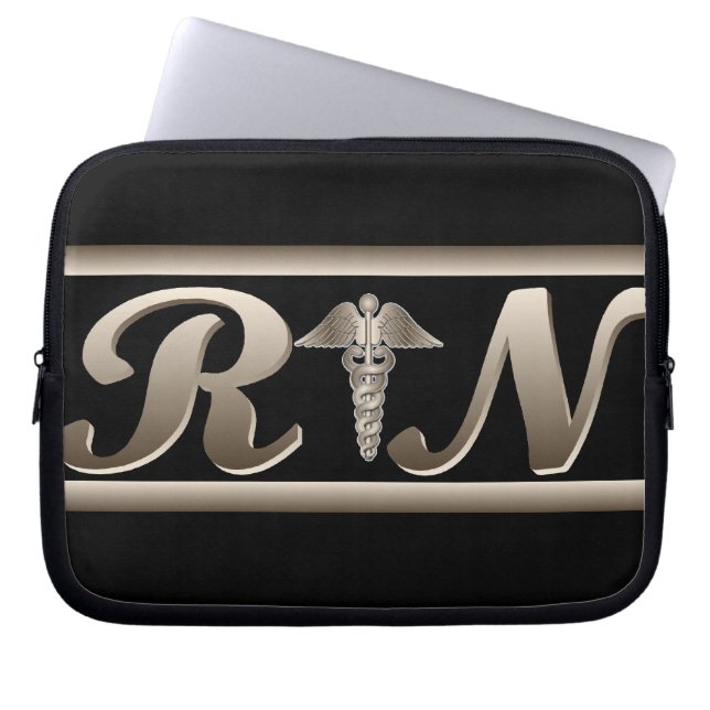 RN Caduceus Laptop Sleeve (Front)