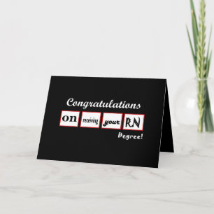 RN Degree - CUSTOM NAME Congratulations - Card