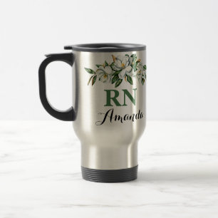 RN Floral Bouquet Greenery Magnolia Graduation Mug