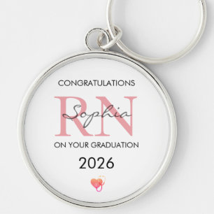 RN Graduation Personalised Name Class of 2026 Key Ring