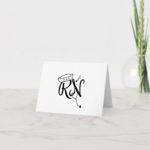RN graduation photo thank you, custom colour Thank You Card