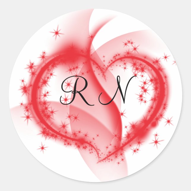 RN heart Classic Round Sticker (Front)