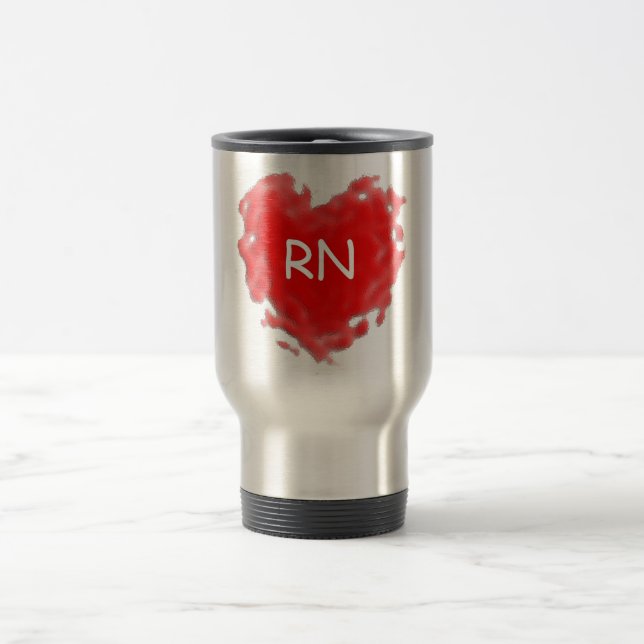 RN heart Travel Mug (Center)