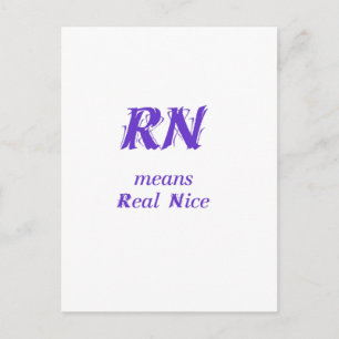 RN in purple Postcard
