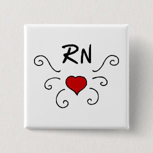 RN Love Tattoo 15 Cm Square Badge