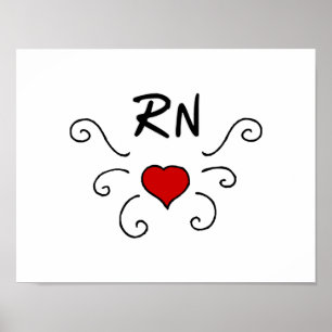 RN Love Tattoo Poster
