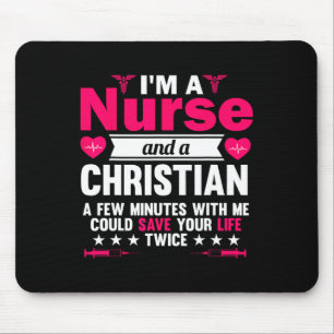 Rn Lvn Cna Nurse Grad Christian Cool Nursing Gradu Mouse Mat