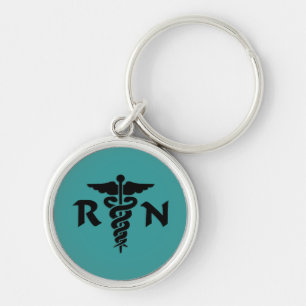 RN Medical Symbol Key Ring
