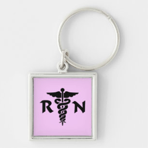 RN Medical Symbol Key Ring