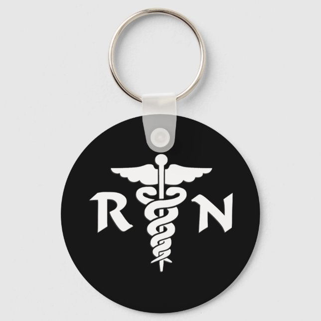 RN Medical Symbol Key Ring (Front)