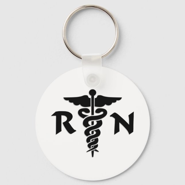 RN Medical Symbol Key Ring (Front)