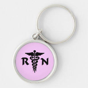 RN Medical Symbol Key Ring