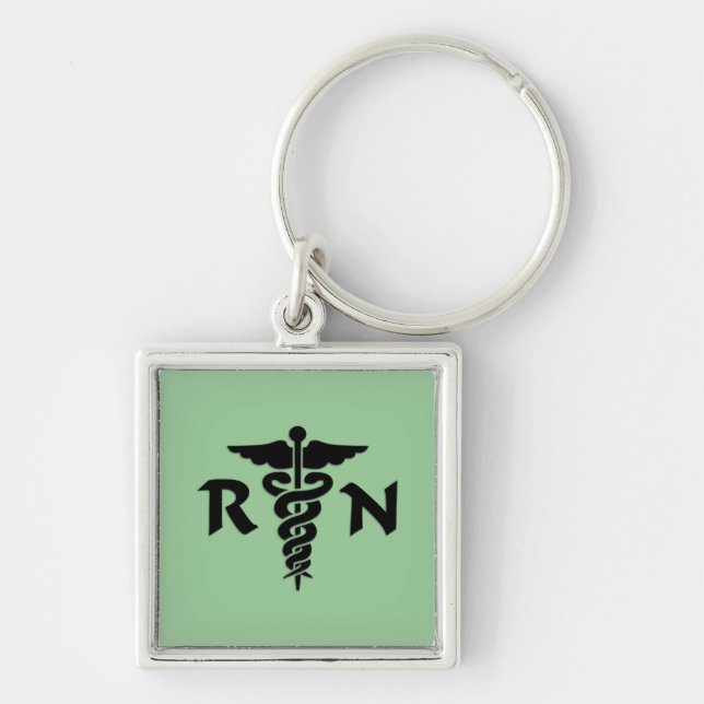 RN Medical Symbol Key Ring (Front)