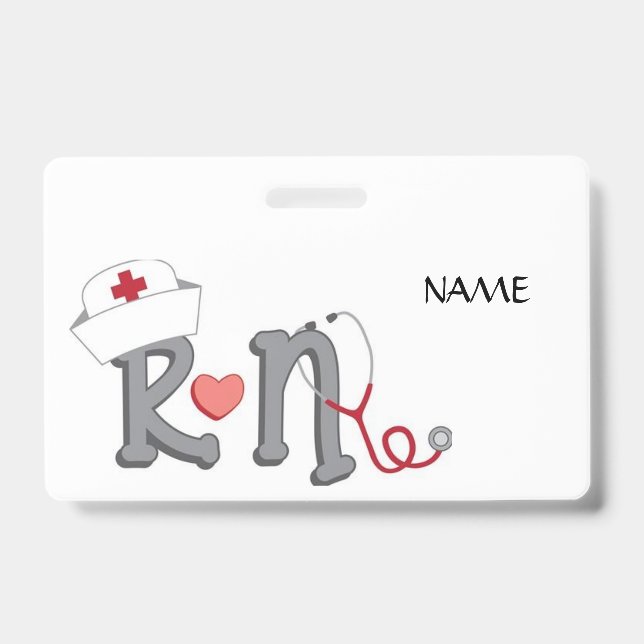 RN Name Badge ID Badge (Front)