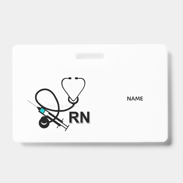 RN Name Badge ID Badge (Front)