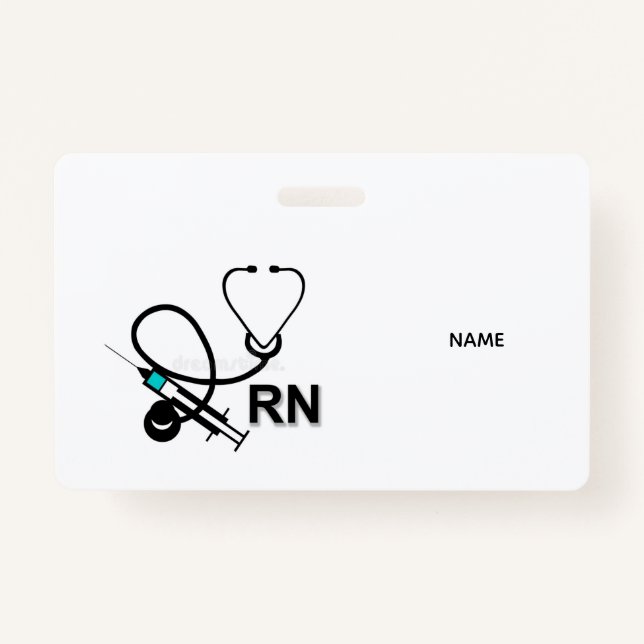 RN Name Badge ID Badge (Front)