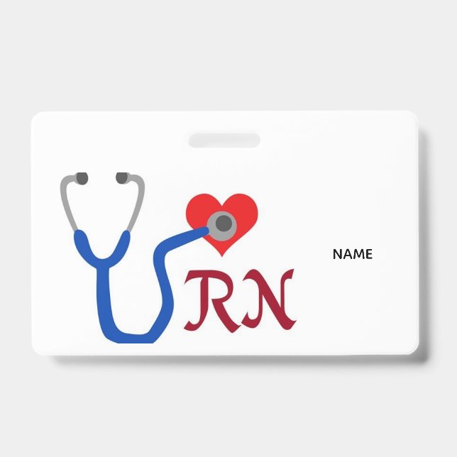 RN Name Badge ID Badge (Front)