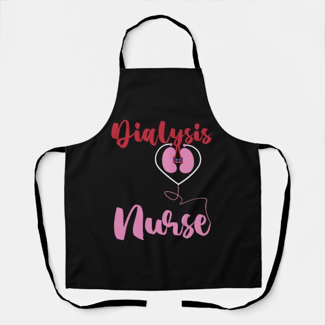RN Nephrology Dialysis Nurse Apron (Front)