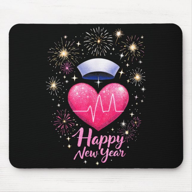 Rn New Year’s Eve Celebration Happy New Year Nurse Mouse Mat (Front)