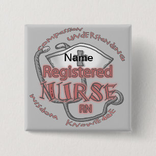 RN nurse axiom 15 Cm Square Badge