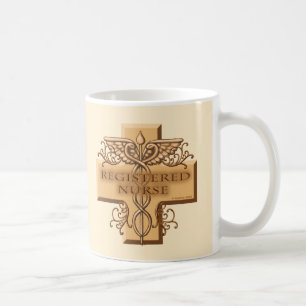RN Nurse Cross Caduceus  Coffee Mug