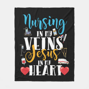 Rn Nurse Fleece Blanket