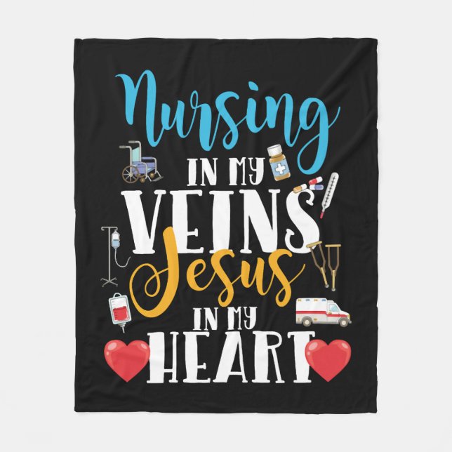 Rn Nurse Fleece Blanket (Front)