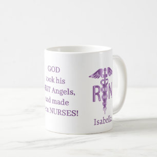 RN Nurse Gift - Personalize - Purple Coffee Mug
