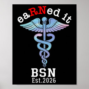Rn Nurse Graduate 2026 - Bsn 2026 Graduation Earne Poster