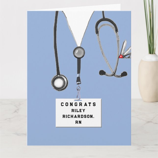 RN Nurse Graduation Card (Front)