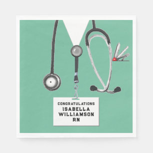RN nurse graduation party 2021 Napkins