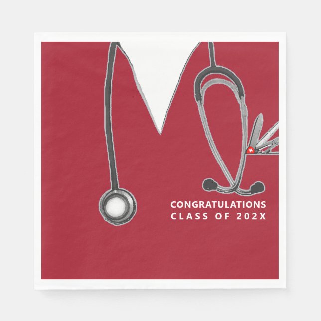 RN Nurse Graduation Party Napkin (Front)