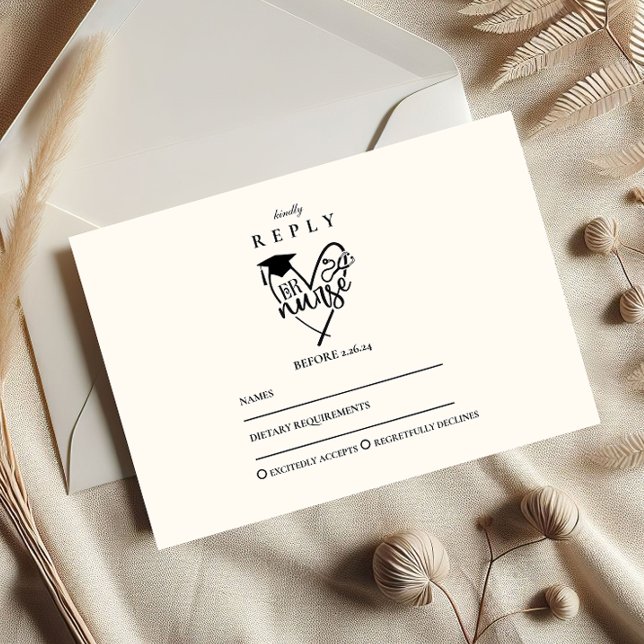 RN Nurse Graduation Party RSVP Card (Creator Uploaded)