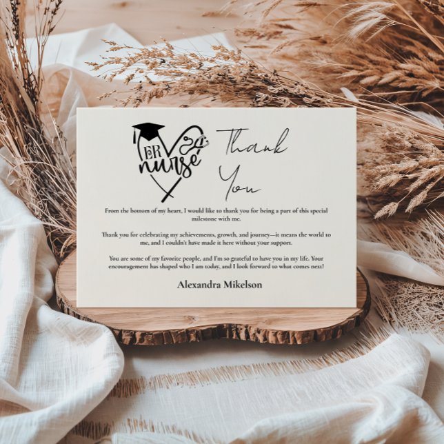 RN Nurse Graduation Party Thank You Card (Creator Uploaded)
