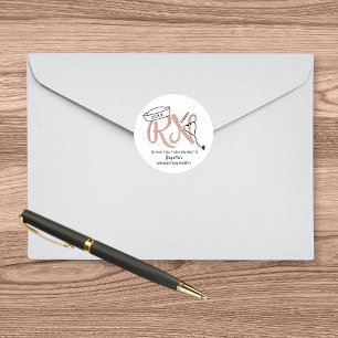 RN nurse graduation party thank you favour idea Classic Round Sticker