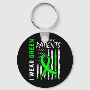 Rn Nurse Green For My Patients Kidney Disease Awar Key Ring