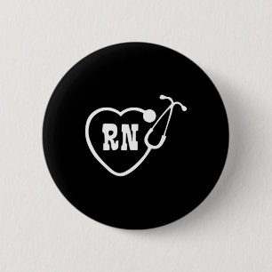 Rn Nurse Logo 6 Cm Round Badge