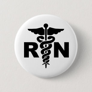 RN Nurse Medical Symbol 6 Cm Round Badge