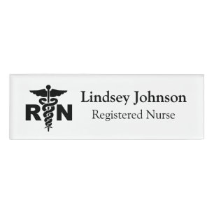 RN Nurse Name and Position Name Tag