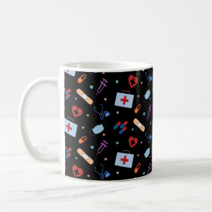 RN Nurse Nursing Student Doctor Medical Pattern Coffee Mug