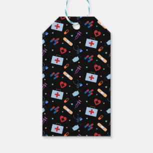 RN Nurse Nursing Student Doctor Medical Pattern Gift Tags