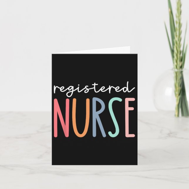Rn Nurse Registered Nurse Nurses Er Nurse Icu Wome Card (Front)
