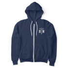 RN nurse zipped hoodie with caduceus symbol