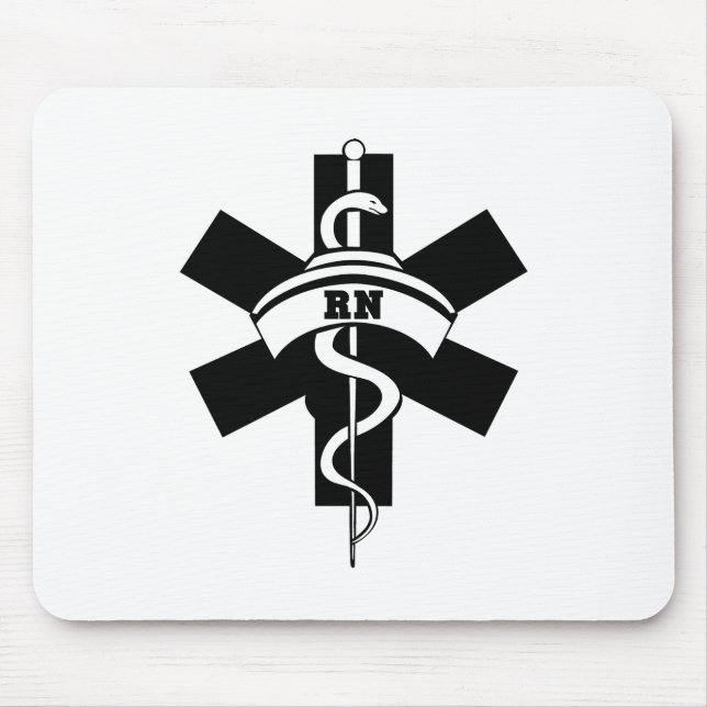 RN Nurses Medical Symbol Mouse Mat (Front)