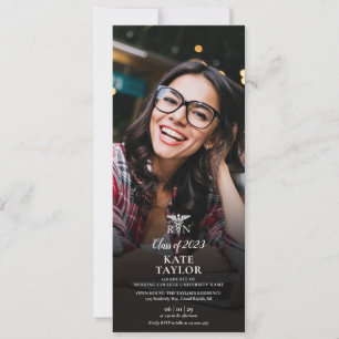 RN Nursing 4 Photo Collage Graduation Party Invitation
