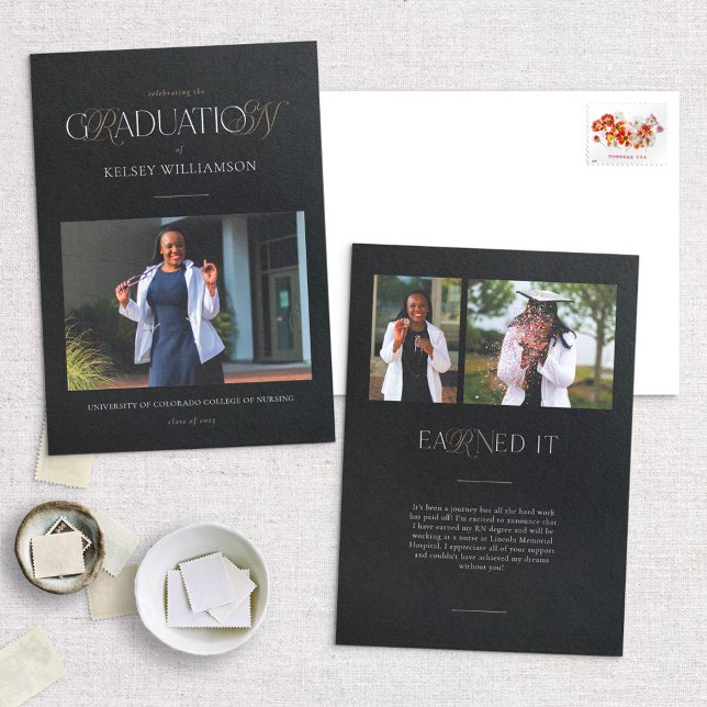 RN Nursing Degree Graduation Announcement (Creator Uploaded)
