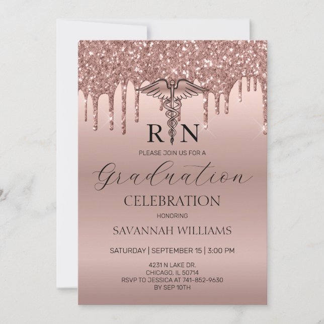 RN Nursing Graduation Celebration Invitation (Front)