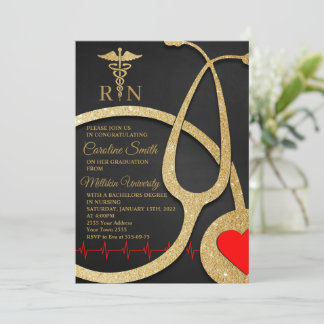 RN Nursing Graduation Party Invitation