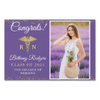 RN Nursing Graduation Purple Gold Photo Yard